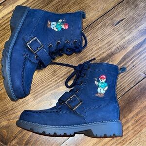 NEW Polo Ralph Lauren Toddler 12 Polo Bear Ranger High II Boot Navy Blue 12 NWOT